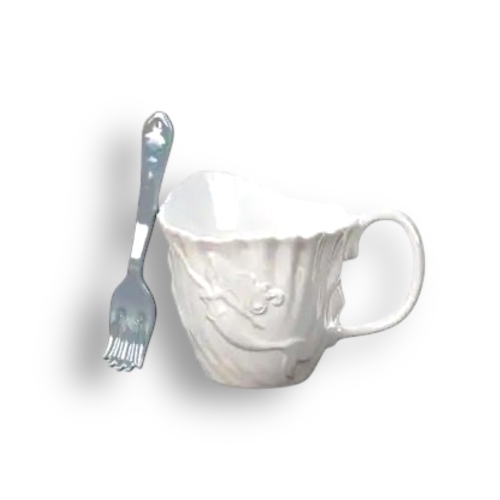 Pop Cool: Taza cerámica Sirenita / Flounder / con Cuchara