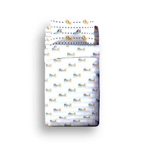 Pop Cool Peru Tienda original: Juego de Sábanas Plaza y Media Bluey