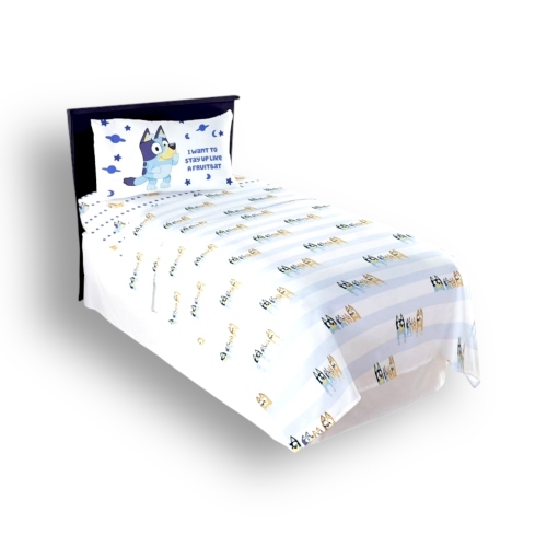 Pop Cool Peru Tienda original: Juego de Sábanas Plaza y Media Bluey