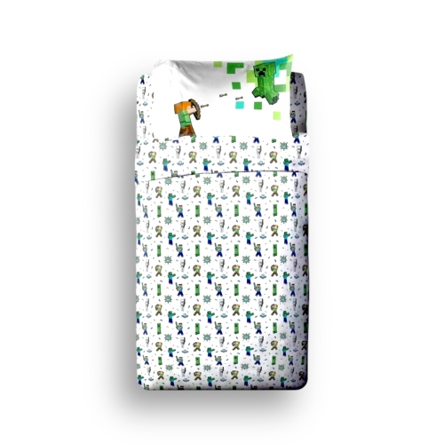 Pop Cool Peru Tienda original: Juego de Sabanas Minecraft / Plaza y Media