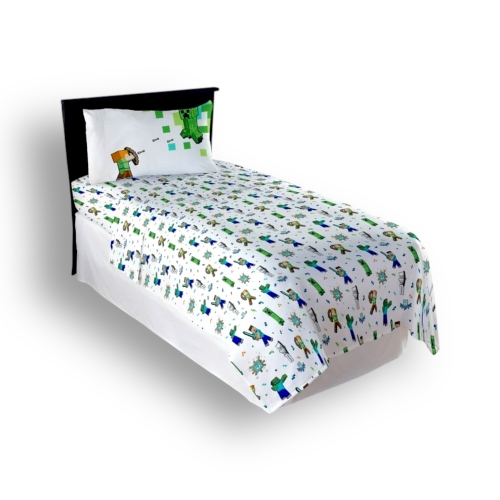 Pop Cool Peru Tienda original: Juego de Sabanas Minecraft / Plaza y Media